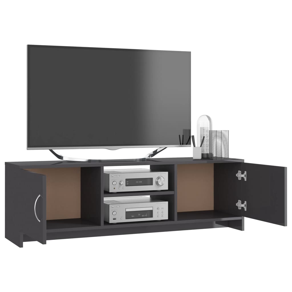 Meuble TV Noir brillant 120 x 30 x 37,5 cm Aggloméré | meublestv.fr 5