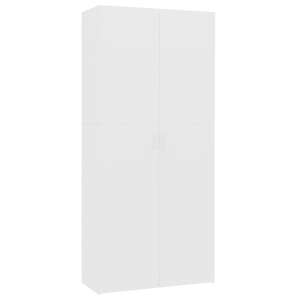 vidaXL kingakapp, valge, 80 x 35,5 x 180 cm, tehispuit