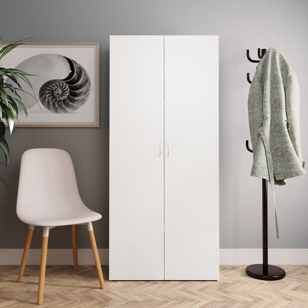 vidaXL Szafka na buty, bia�a, 80x35,5x180 cm, materia� drewnopochodny
