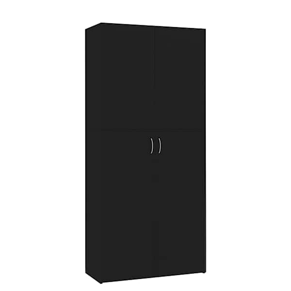 vidaXL kingakapp, must, 80 x 35,5 x 180 cm, tehispuit