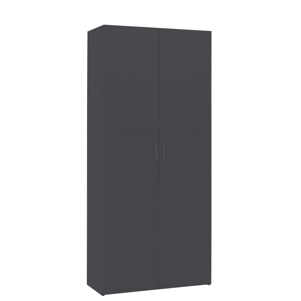 

vidaXL Shoe Cabinet Gray 31.5"x14"x70.9" Engineered Wood