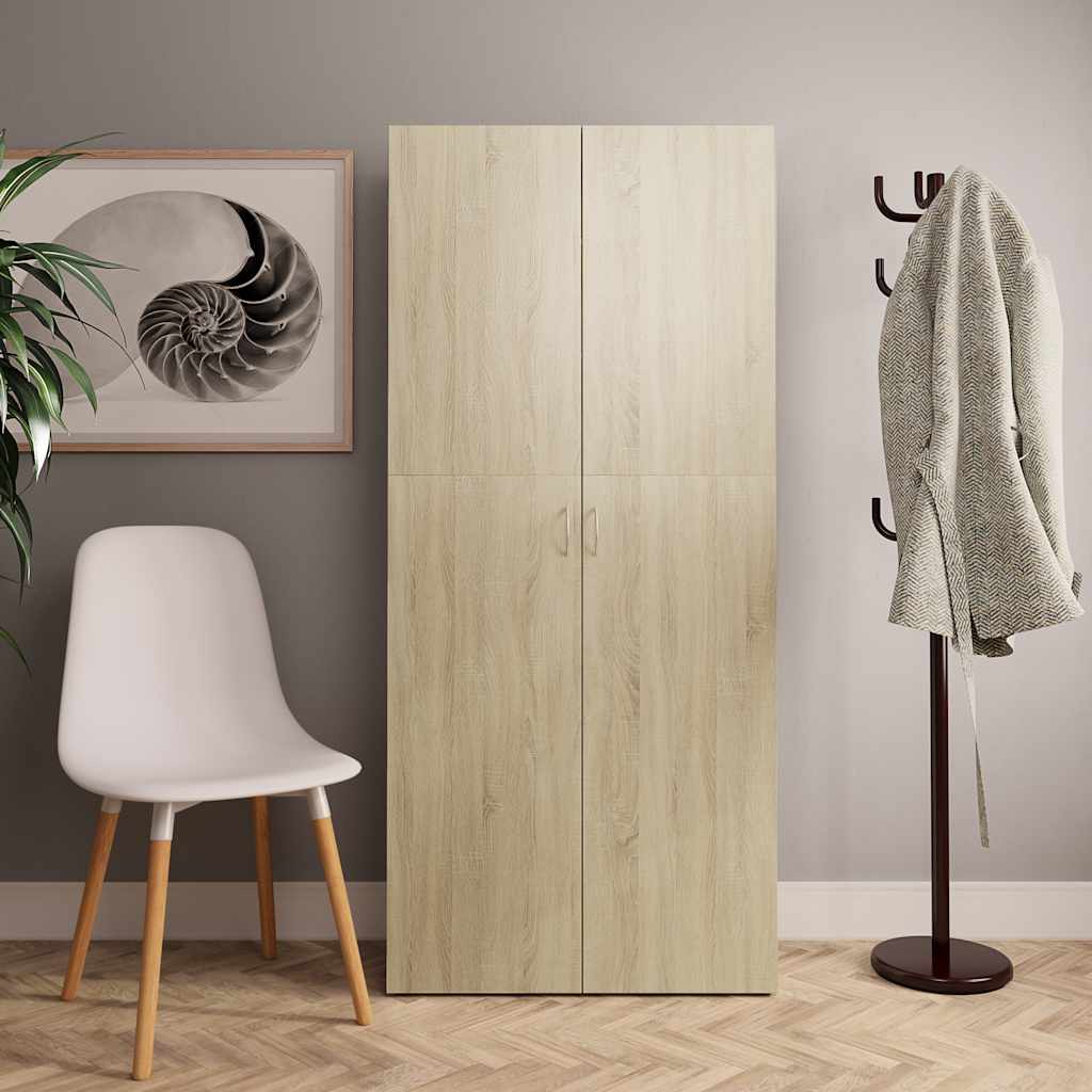 vidaXL Szafka na buty, d�b sonoma, 80x35,5x180 cm