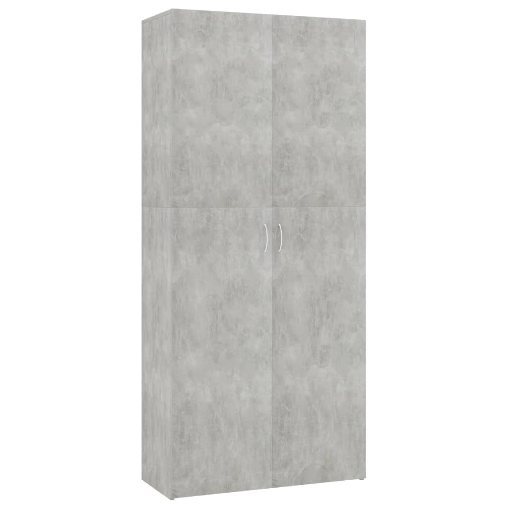 

vidaXL Shoe Cabinet Concrete Gray 31.5"x14"x70.9" Engineered Wood