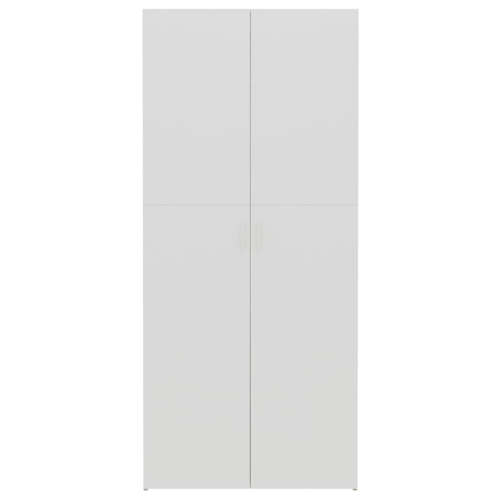 Fehér és sonoma-tölgy szerelt fa cipőszekrény 80x35,5x180 cm 