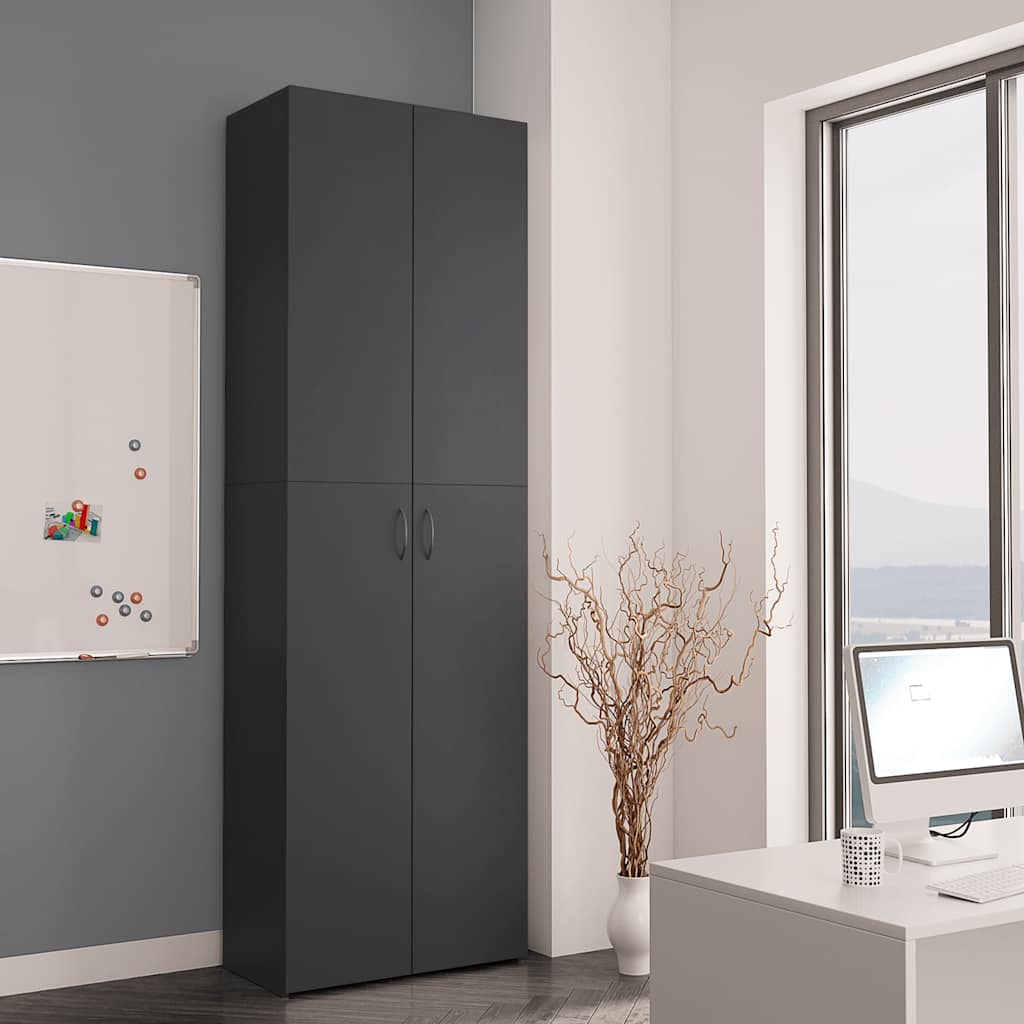 

vidaXL Kantoorkast 60x32x190 cm spaanplaat grijs