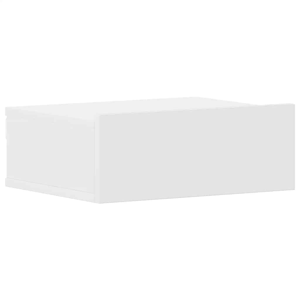 vidaXL Plovoucí noční stolek bílý 40 x 30 x 15 cm kompozitní dřevo