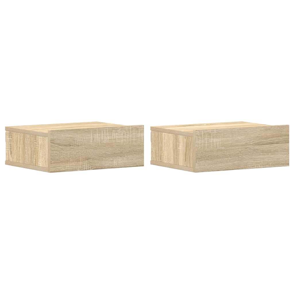 vidaXL Plovoucí noční stolky 2 ks dub sonoma 40 x 30 x 15 cm kompozit