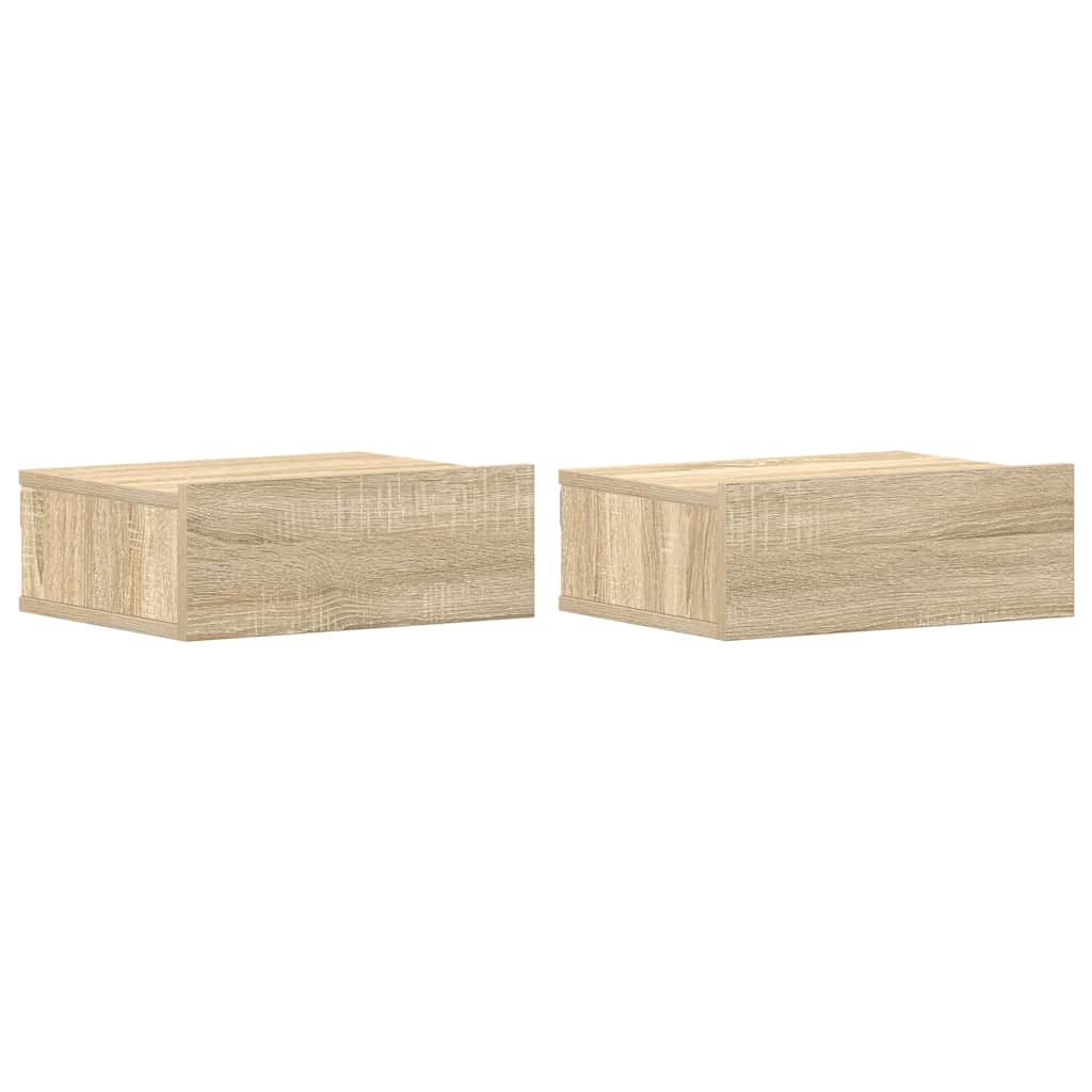 vidaXL Plovoucí noční stolky 2 ks dub sonoma 40 x 30 x 15 cm kompozit