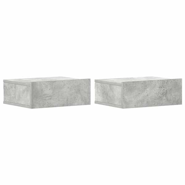 vidaXL seina &ouml;&ouml;kapid 2 tk betoonhall 40 x 30 x 15 cm tehispuit