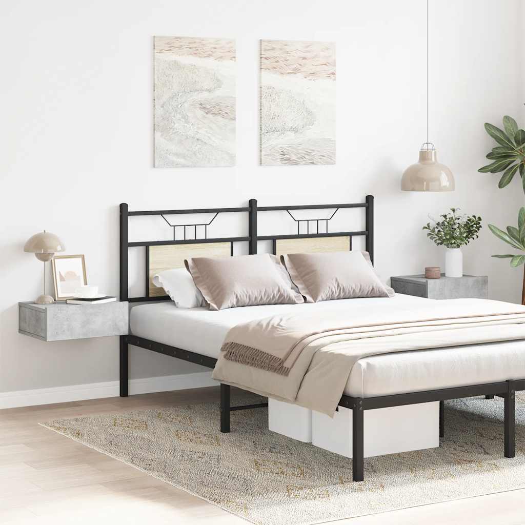 

vidaXL Nachtkastjes zwevend 2 st 40x30x15 cm spaanplaat betongrijs
