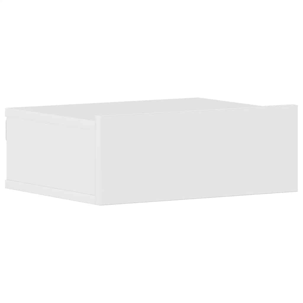 Thumbnail - vidaXL Hängender Nachttisch Hochglanz-Weiß 40x30x15 cm Holzwerkstoff