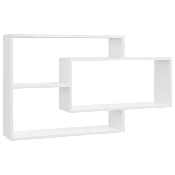 vidaXL seinariiulid k&otilde;rgl&auml;ikega valge 104x20x58,5 cm tehispuit