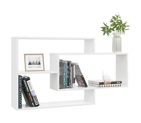 vidaXL Zidne police visoki sjaj bijele 104x20x58,5cm konstruirano drvo
