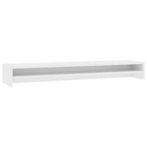 vidaXL monitorialus, valge, 100 x 24 x 13 cm, tehispuit