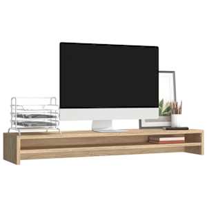 Stojan na monitor dub sonoma 100 x 24 x 13 cm kompozitní dřevo - obrázek 3
