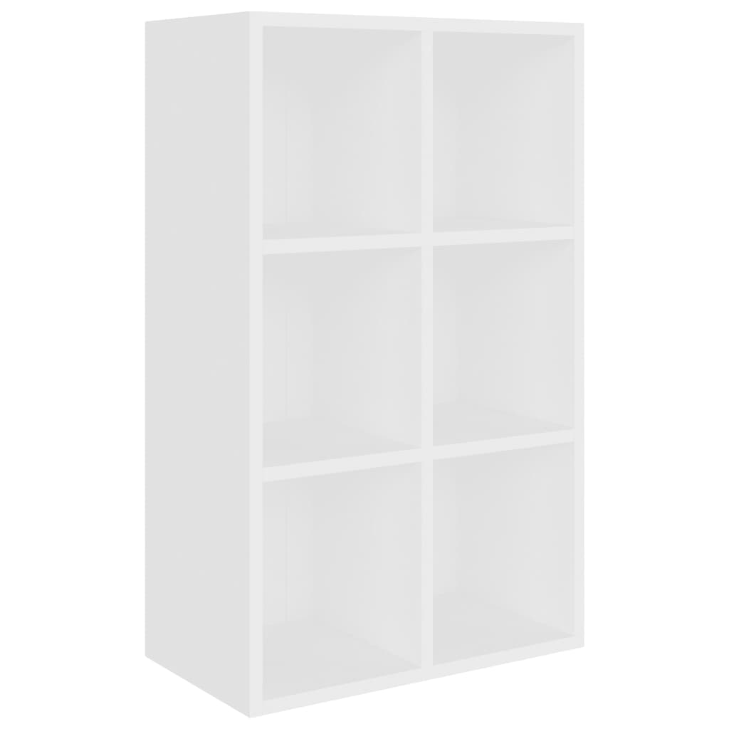 

vidaXL Book Cabinet/Sideboard White 26"x11.8"x38.5" Engineered Wood