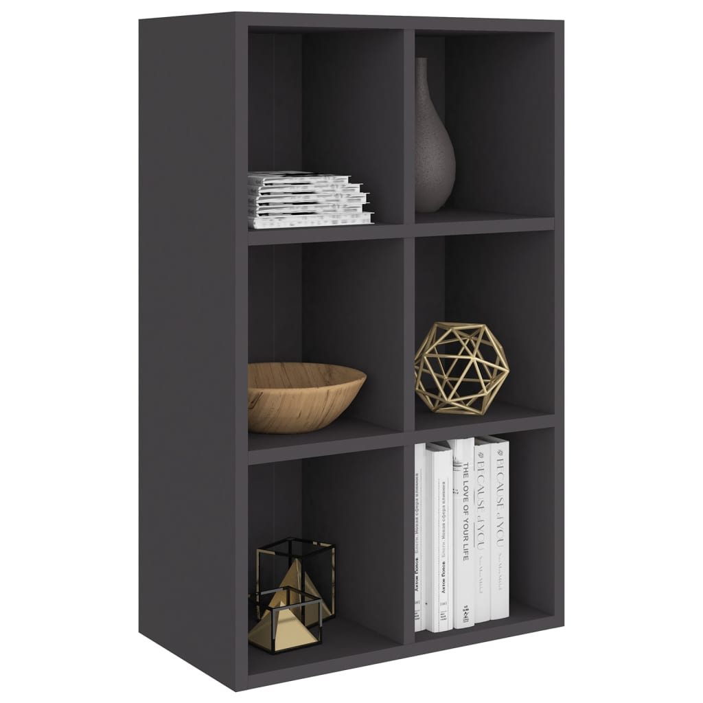 vidaXL Boekenkast/dressoir 66x30x98 cm bewerkt hout grijs