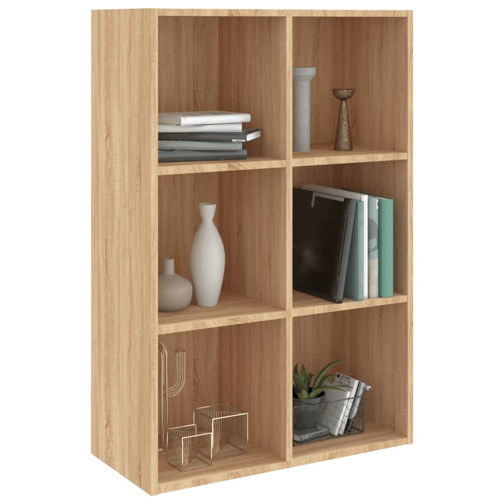 

vidaXL Boekenkast/dressoir 66x30x97,8cm bewerkt hout sonoma eikenkleur
