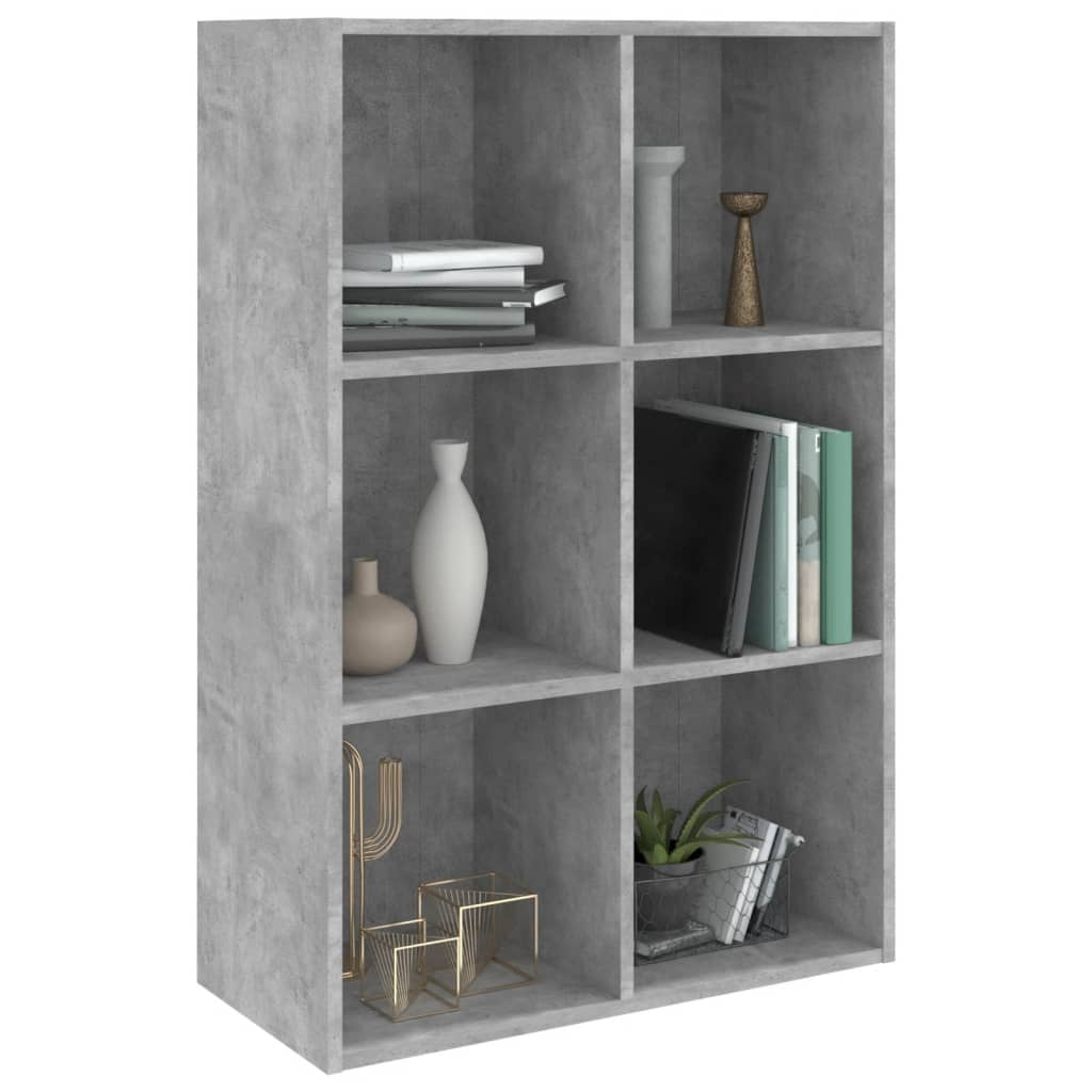 

vidaXL Boekenkast/dressoir 66x30x97,8 cm bewerkt hout betongrijs