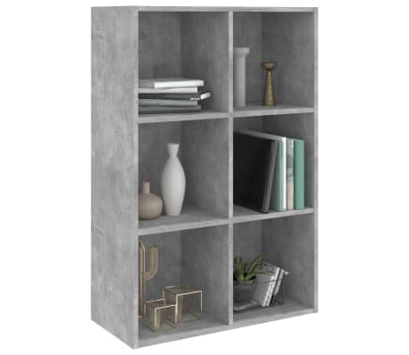 vidaXL B&uuml;cherregal/Sideboard Betongrau 66x30x98 cm Holzwerkstoff