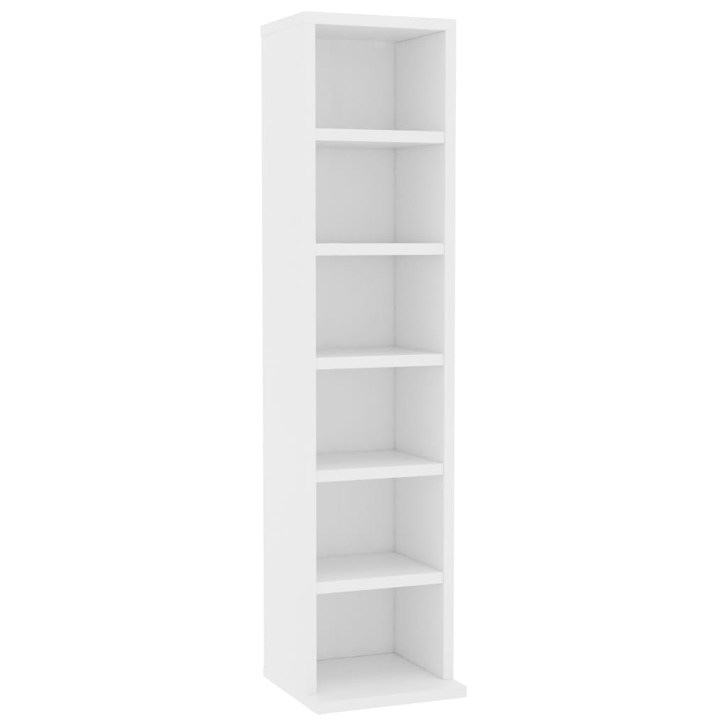 Image of vidaXL CD Cabinet White 21x20x88 cm Engineered Wood