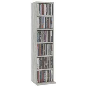 Skříňka na CD betonově šedá 21 x 20 x 88 cm kompozitní dřevo - obrázek 3