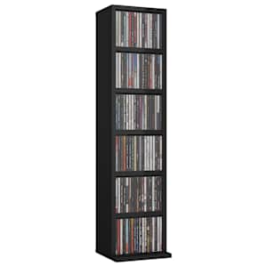 vidaXL Έπιπλο για CD Γυαλιστερό Μαύρο 21x20x88 εκ. Επεξεργασμένο Ξύλο