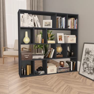 Vidaxl Room Divider Book Cabinet Gray 43 3 X9 4 X43 3 Chipboard