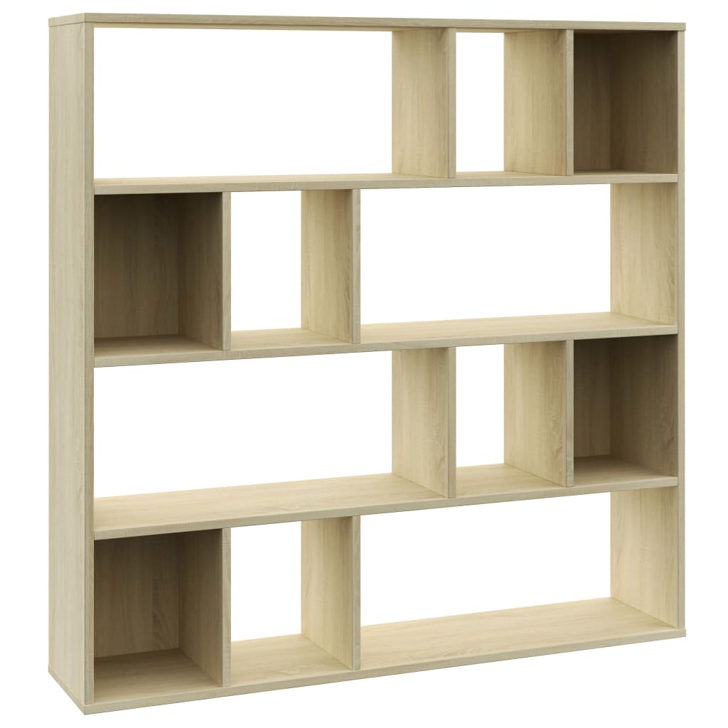 

vidaXL Room Divider/Book Cabinet Sonoma Oak 43.3"x9.4"x43.3" Engineered Wood