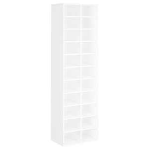vidaXL kingakapp, valge, 54 x 34 x 183 cm, tehispuit