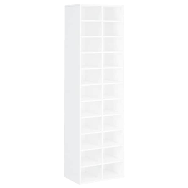 vidaXL kingakapp, valge, 54 x 34 x 183 cm, tehispuit