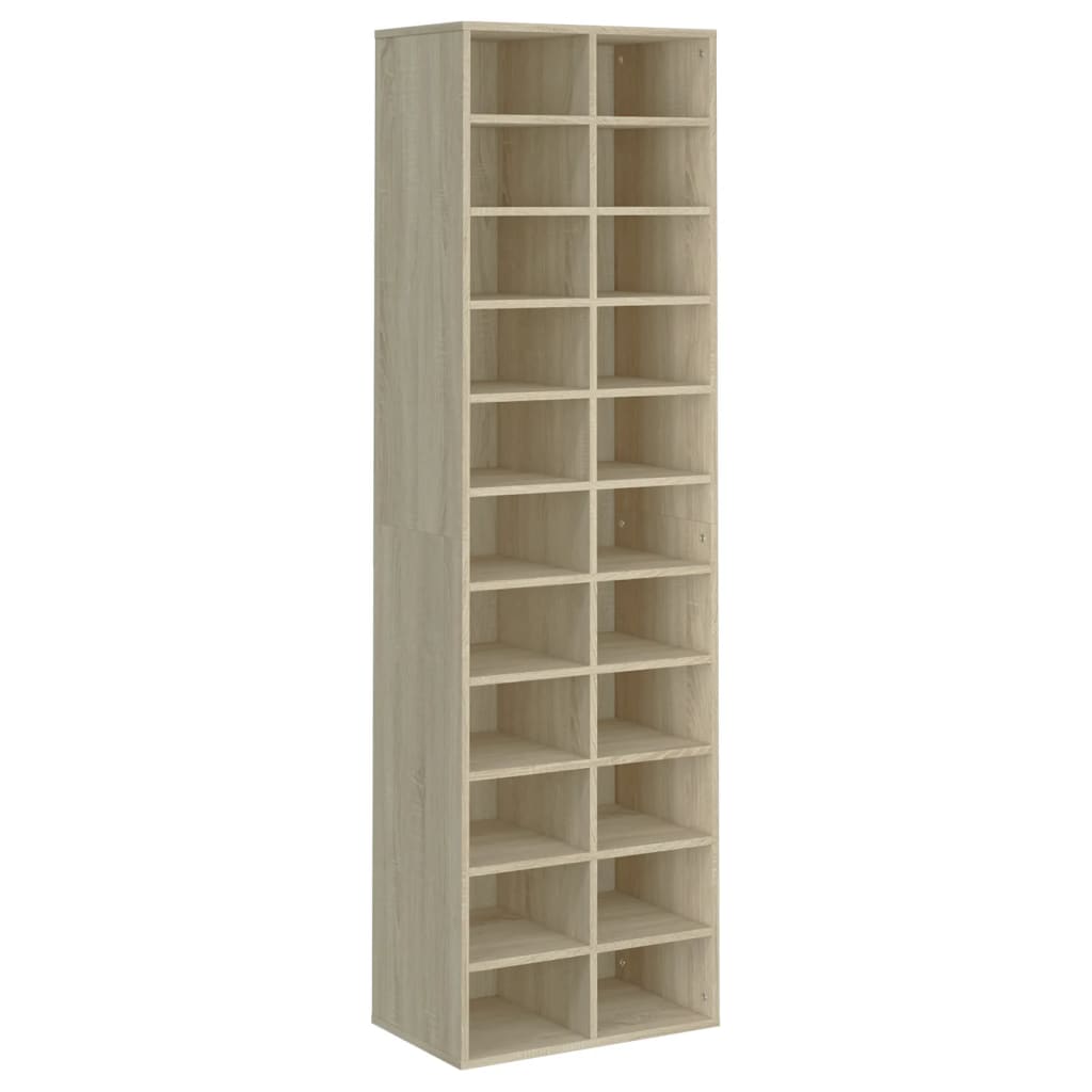 

vidaXL Shoe Cabinet Sonoma Oak 21.3"x13.4"x72" Engineered Wood