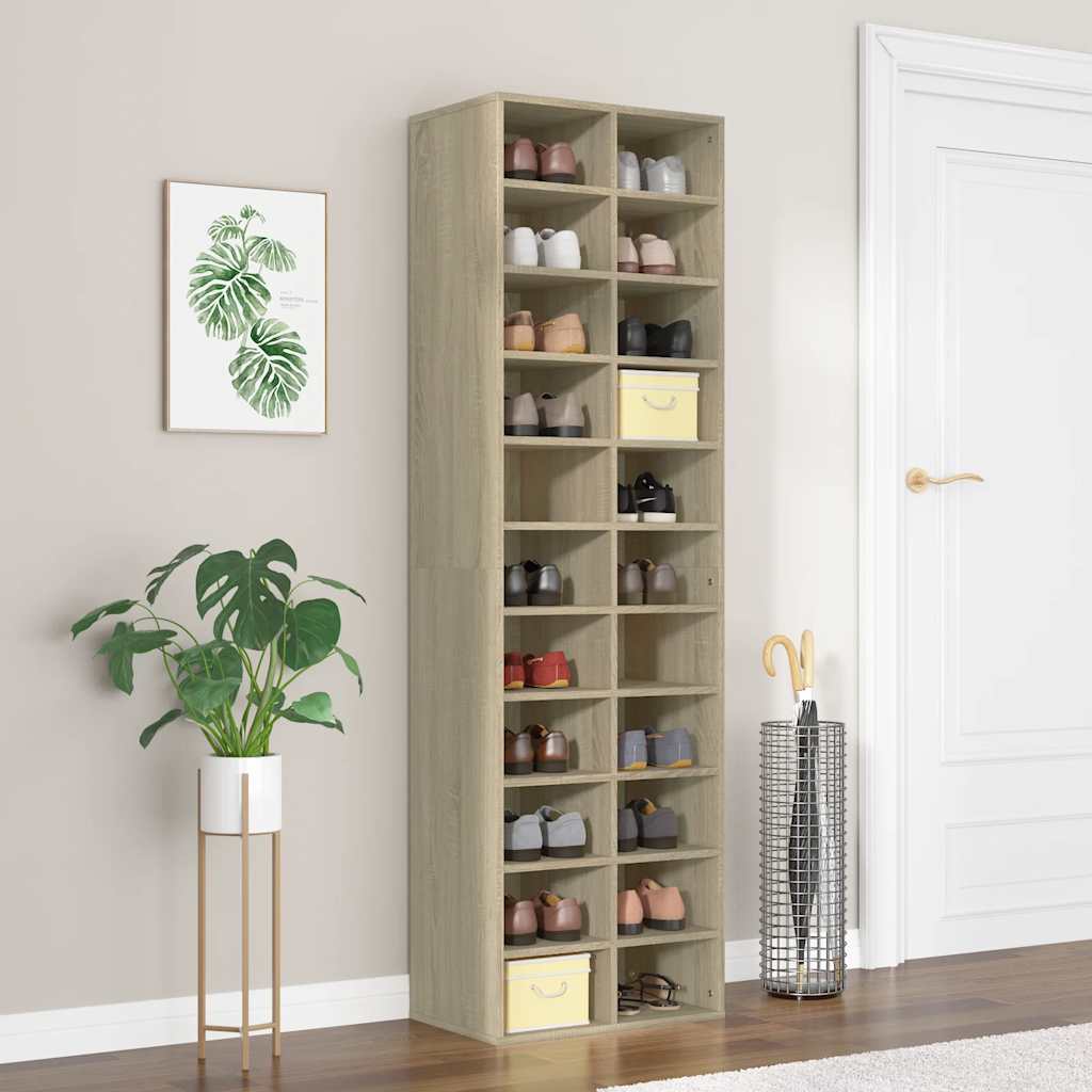 vidaXL Szafka na buty, kolor d�b sonoma, 54x34x183 cm