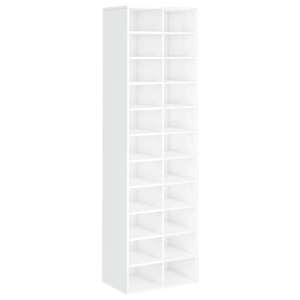 Botník bílý s vysokým leskem 54 x 34 x 183 cm kompozitní dřevo - obrázek 2
