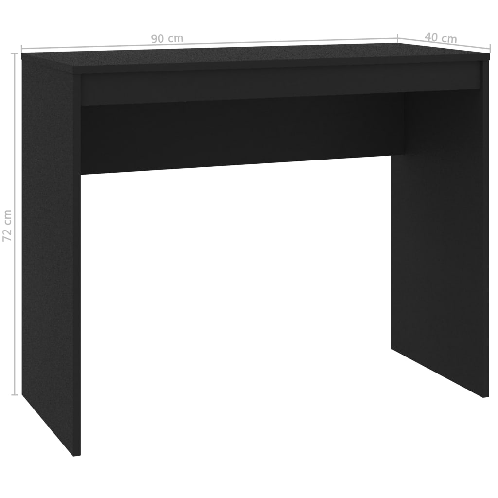 

vidaXL Desk Black 35.4"x15.7"x28.3" Engineered Wood