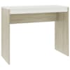 vidaXL kirjutuslaud, valge ja Sonoma tamm 90x40x72 cm tehispuit
