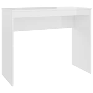 Psací stůl bílý s vysokým leskem 90x40x72 cm kompozitní dřevo - obrázek 2