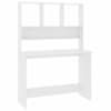 vidaXL laud riiulitega valge 110 x 45 x 157 cm puitlaastplaat