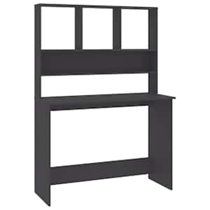 vidaXL kirjutuslaud riiulitega betoonhall 110x45x157 cm puitlaastplaat