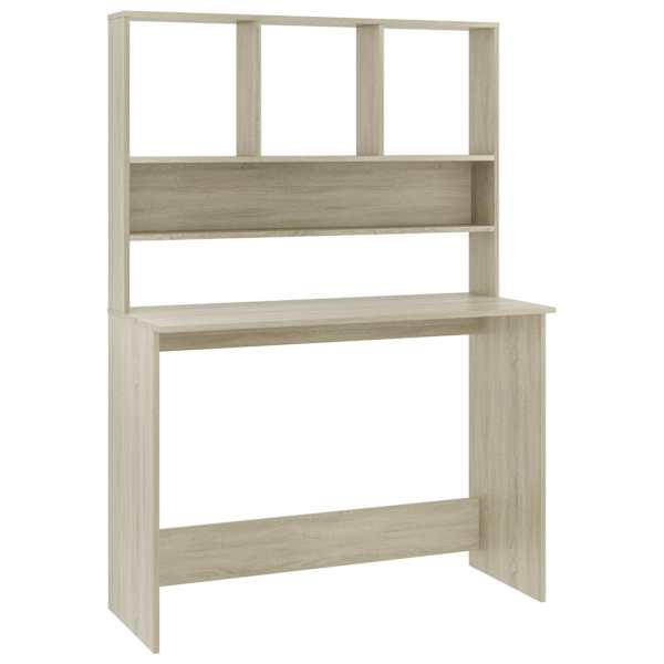 vidaXL kirjutuslaud, riiulid, Sonoma tamm 110x45x157 cm puitlaastplaat