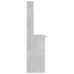Psací stůl s policemi betonově šedý 110x45x157 cm dřevotříska - obrázek 5