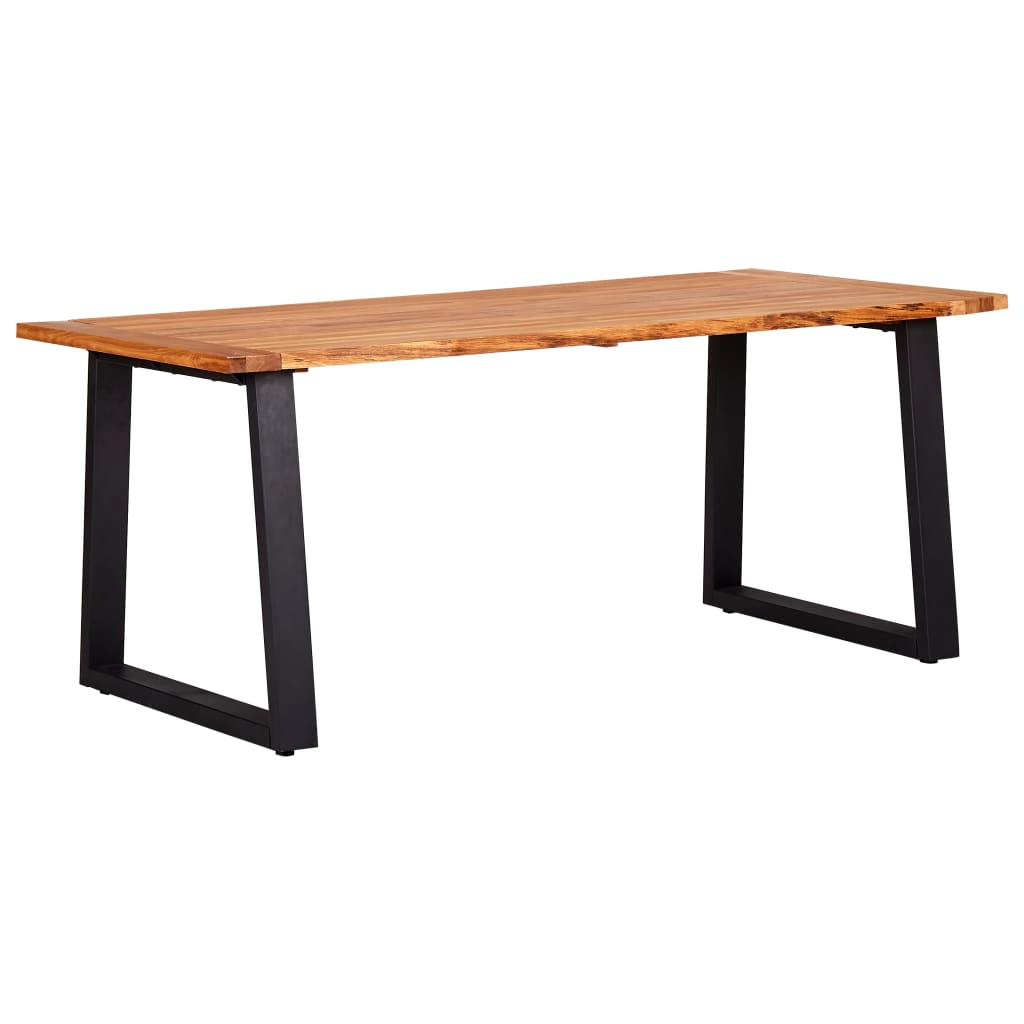 vidaXL Blagovaonski stol prirodni 180x90x75 cm od masivne hrastovine