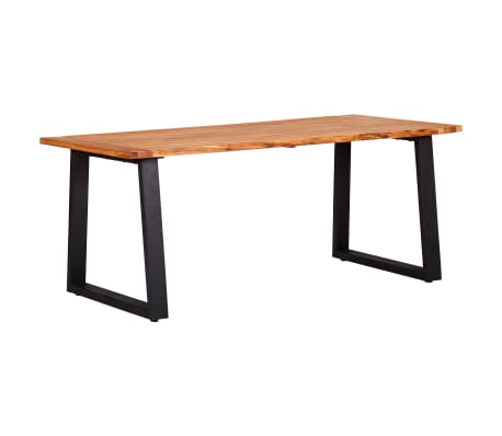 vidaXL Blagovaonski stol prirodni 180x90x75 cm od masivne hrastovine