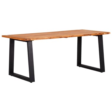 Vidaxl Table De Salle A Manger Naturel 180x90x75 Cm Bois Chene