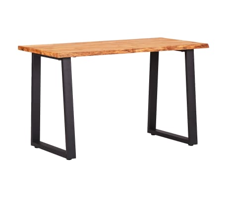vidaXL Dining Table Natural 120x65x75 cm Solid Oak Wood