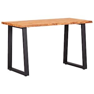 vidaXL Valgomojo stalas, natūralios sp., 120x65x75cm, ąžuolo med. mas.