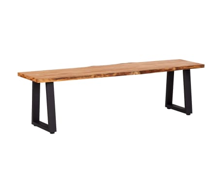 vidaXL Bench 160 cm Natural Solid Oak Wood