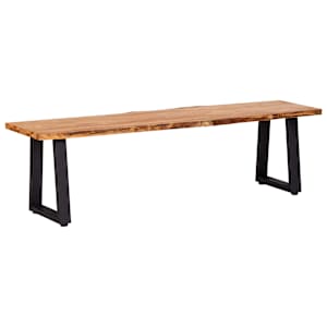 vidaXL Suoliukas, natūralios spalvos, 160 cm, ąžuolo medienos masyvas