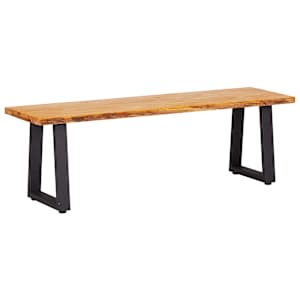 vidaXL Suoliukas, natūralios spalvos, 140 cm, ąžuolo medienos masyvas