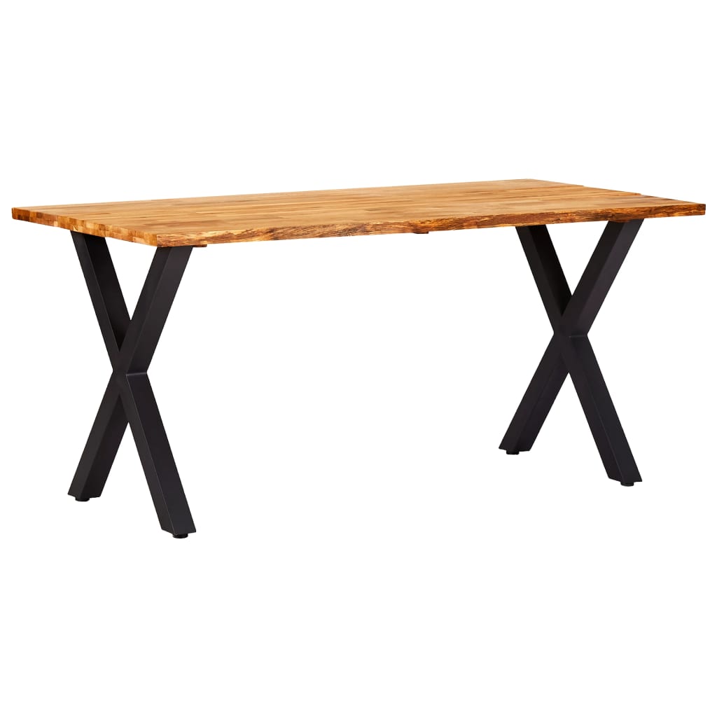 vidaXL Table de salle à manger 160x80x75 cm Bois de chêne massif